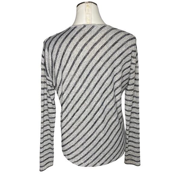 Rag & Bone Striped Hudson Vee Long Sleeve - Picture 3 of 9